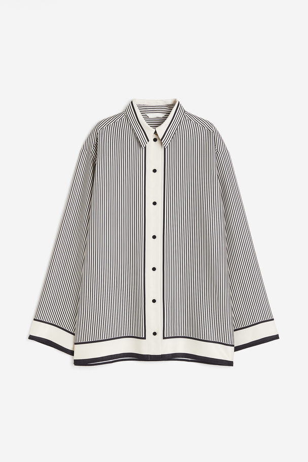 H&M Mønstret Skjorte Cream/stripet