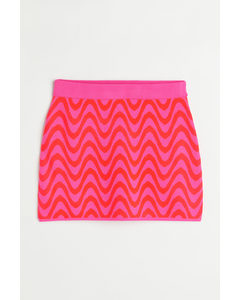 Knitted Skirt Pink/patterned