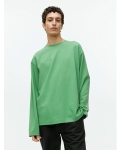 Legeres Langarm-T-Shirt Grün