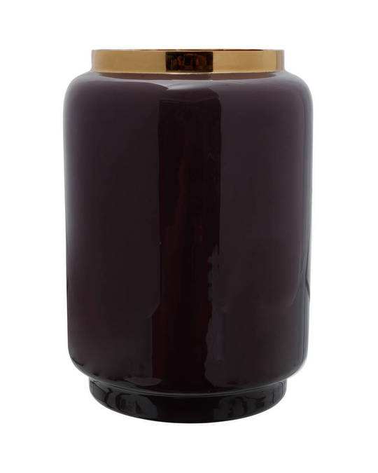 360Living Vase Art Deco 425 Dark Purple / Gold
