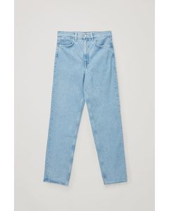 Straight Mid-rise Jeans Light Blue