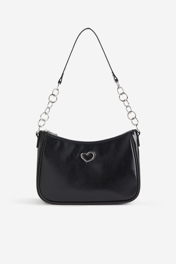 H&M Handtasche Schwarz/Herz