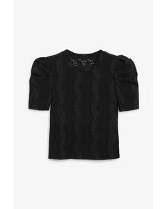 Broderie Anglaise Top Black Magic