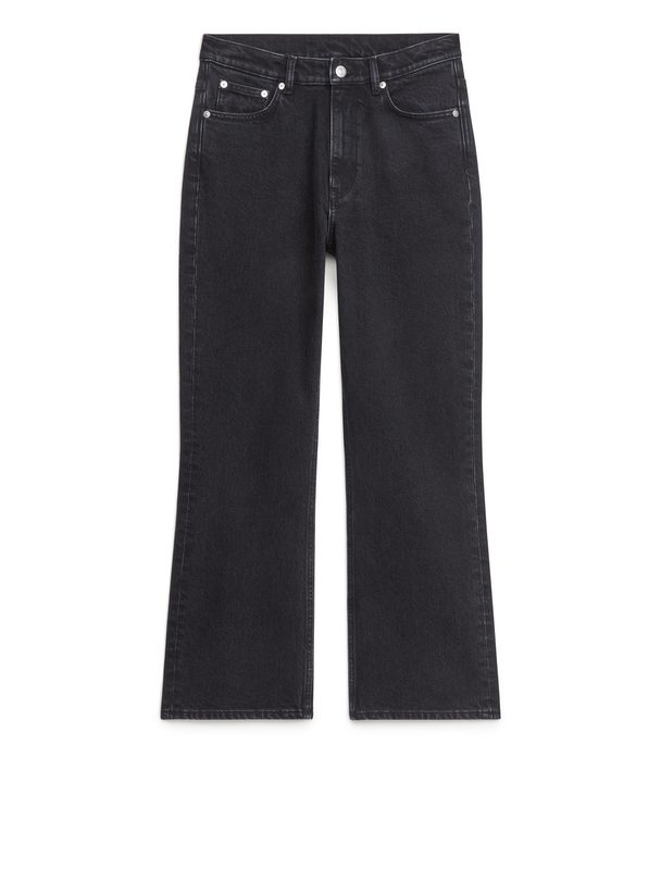 ARKET Fern Cropped Jeans Med Svaj Og Stretch Vintage Sort