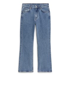 Fern Cropped Jeans Med Svaj Og Stretch Lyseblå