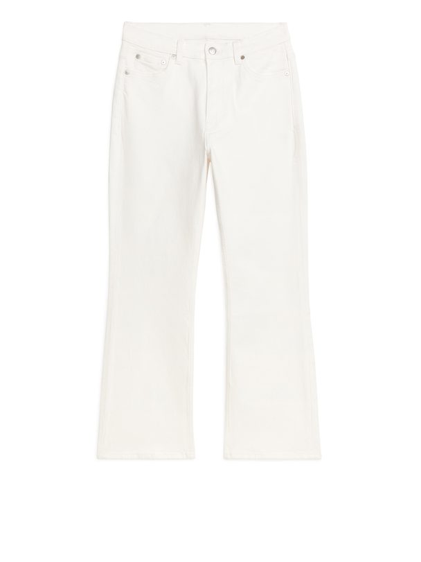 ARKET Fern Cropped Flared Stretch Jeans White