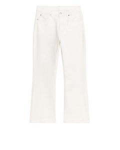 Fern Cropped Jeans Med Svaj Og Stretch Hvid