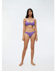 Crinkle Bikini Top Purple