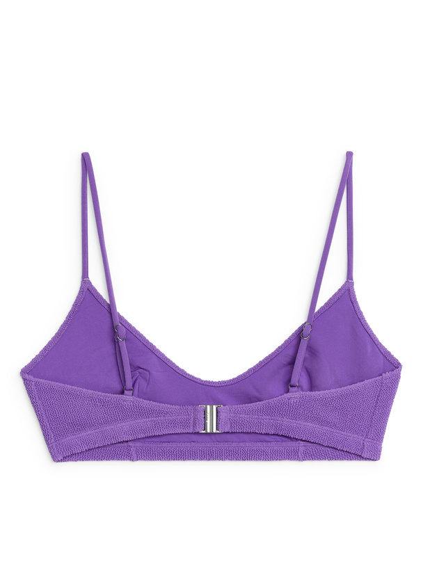 ARKET Crinkle Bikini Top Purple