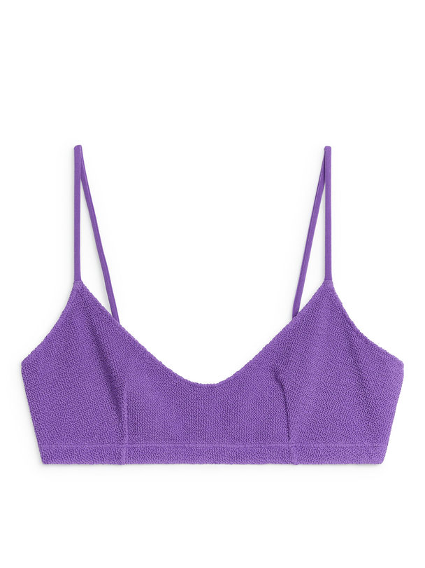 ARKET Crinkle Bikini Top Purple