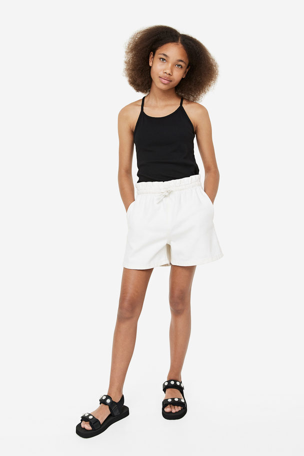 H&M Denim Pull-on Shorts White