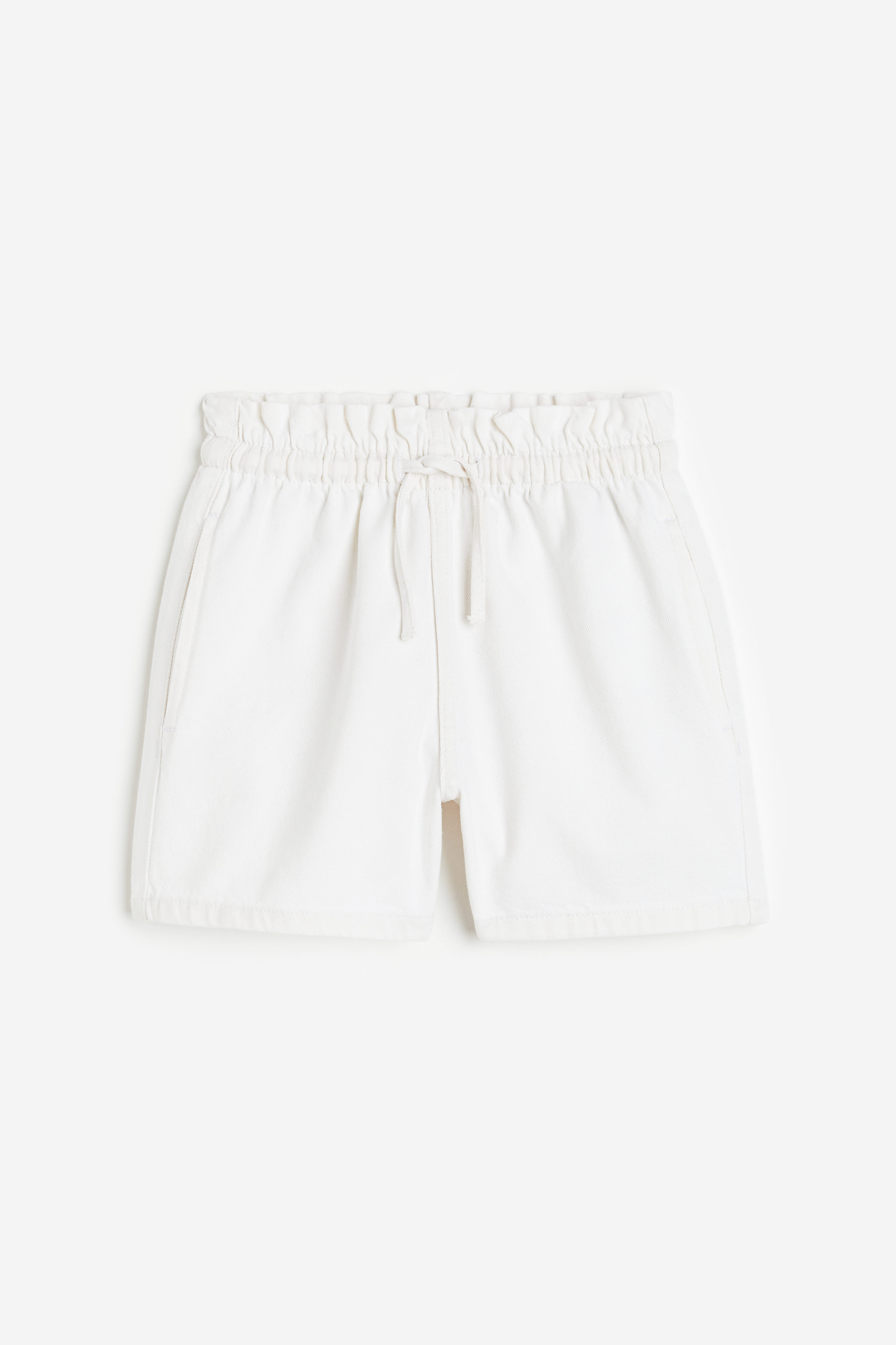 Billede af H&M Pull On-shorts I Denim Hvid. Farve: White størrelse 146