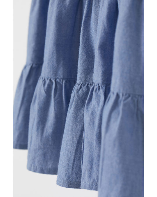 H&M Cotton Skirt Blue