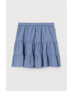 Cotton Skirt Blue