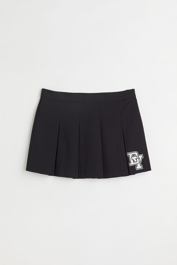 H&M H&m+ Short Twill Skirt Black/dy