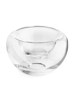 Small Doubled Glass Bowl Transparent