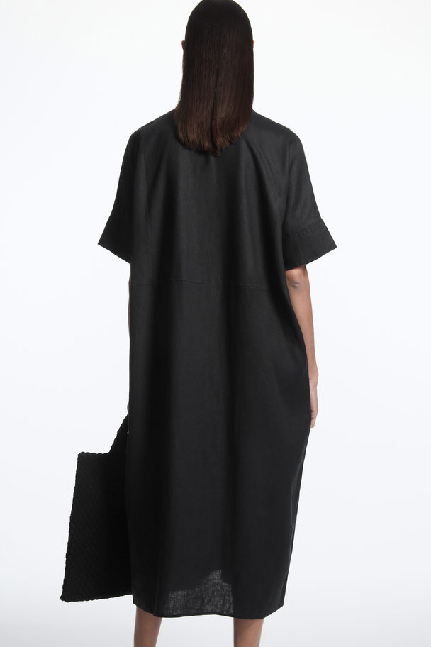 COS Linen Shirt Dress Black