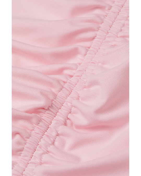 H&M Gathered Jersey Skirt Pink