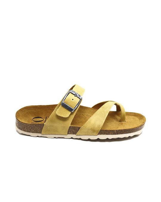 OE Shoes Bio Kaytlin Bio Sandal In Yellow Leather