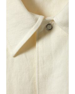 Alfred Linen Overshirt White