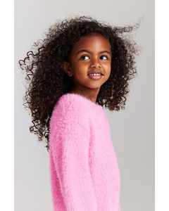 Fluffy-knit Jumper Pink