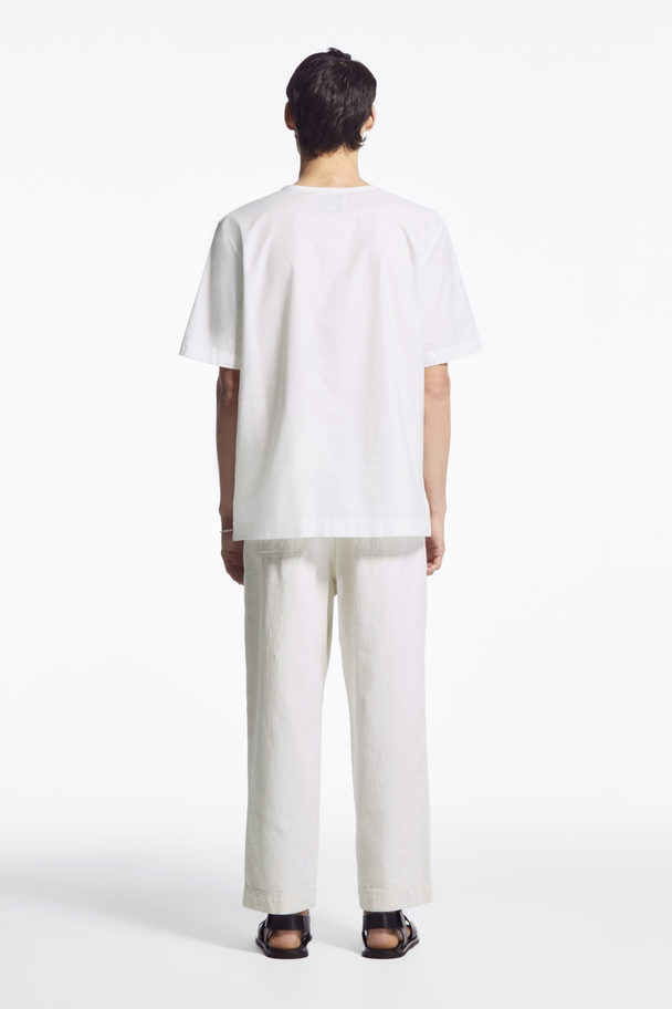 COS Woven Short-sleeve T-shirt White