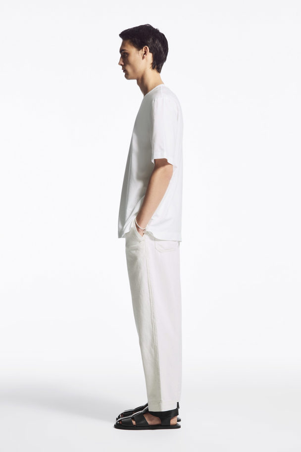 COS Woven Short-sleeve T-shirt White