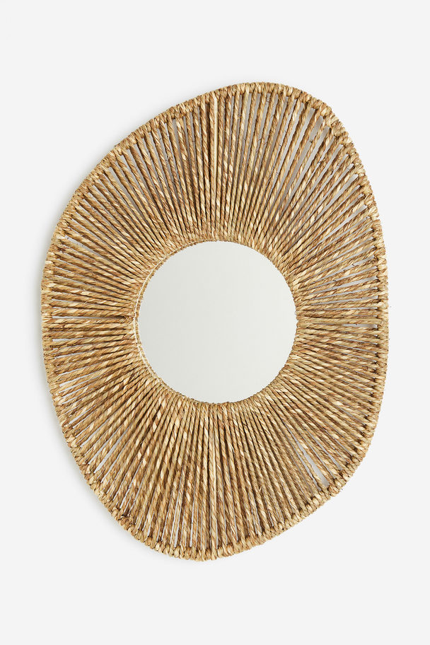 H&M HOME Seagrass-framed Mirror Beige