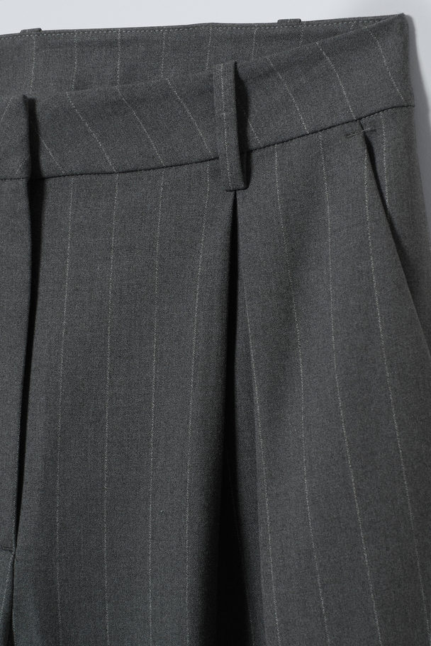 Weekday Zia Suit Trousers Grey Pinstripe