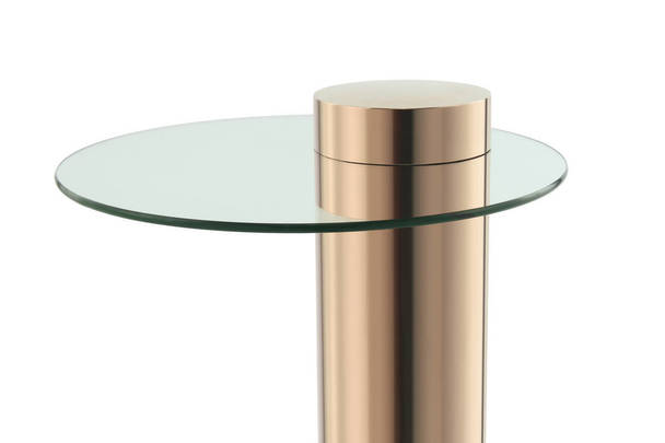 360Living SideTable Ontario 125 roségold / clear