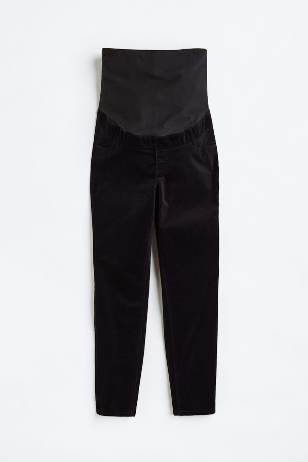 H&M Mama Velvet Trousers Black