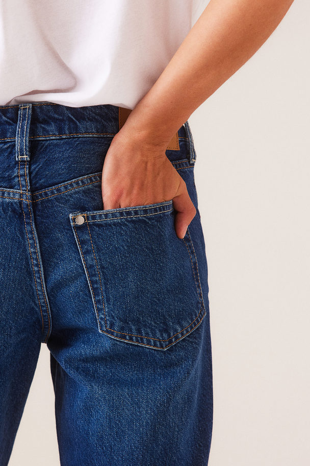 H&M Straight Low Jeans Denimblau