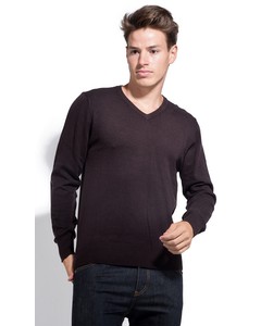 V-neck Sweater Bi-colored Inside Of Collar