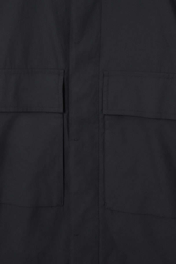 COS Lightweight Utility Overshirt Black