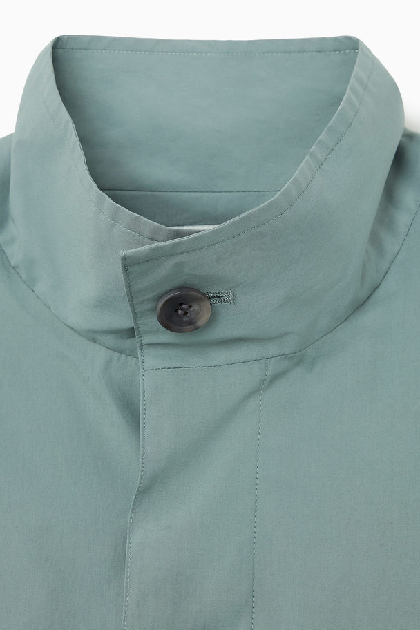 COS Lightweight Utility Overshirt Turquoise