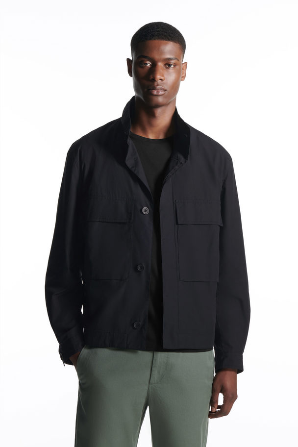 COS Lightweight Utility Overshirt Black