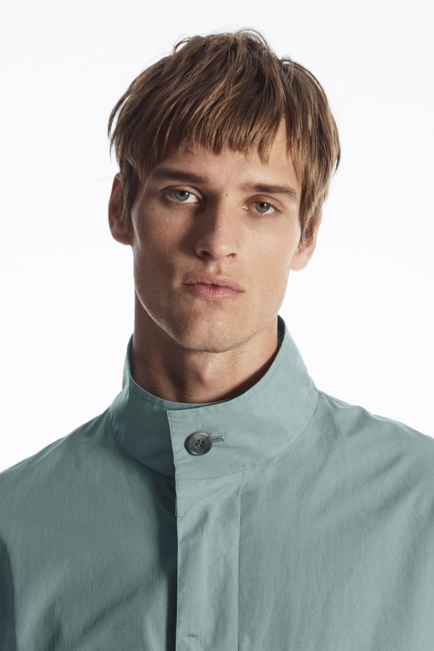 COS Lightweight Utility Overshirt Turquoise