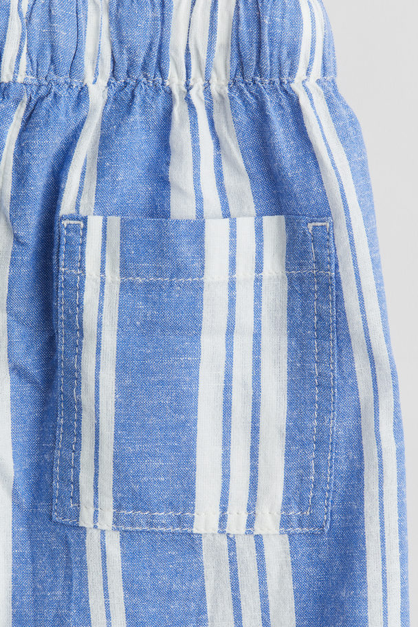 H&M Pull-on Shorts Blue/white Striped