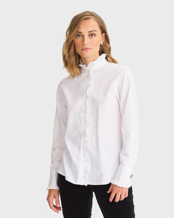 Newhouse Frill Tencel Shirt