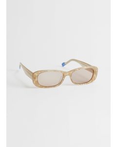 Le Specs Uh Duh Sonnenbrille Gold/Muschel