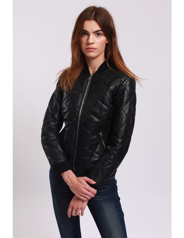 Le Temps des Cerises Leather Jacket Laurelle