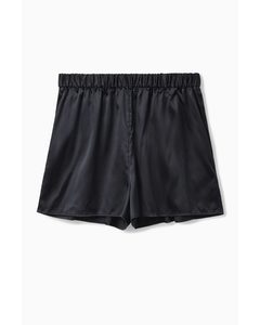 Silk Shorts Navy
