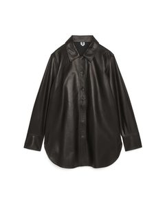 Leather Overshirt Black
