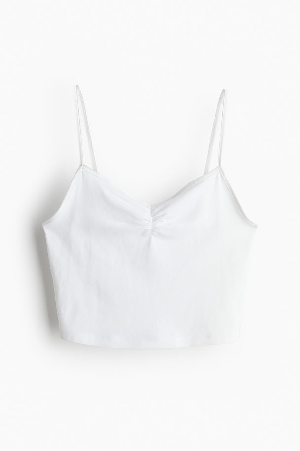 H&M Cropped Strappy Top White