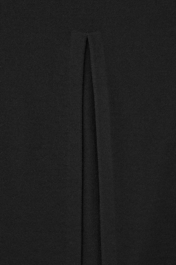 COS Pure Wool Column Maxi Skirt Black