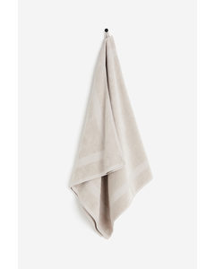 Velours Handdoek Lichtbeige