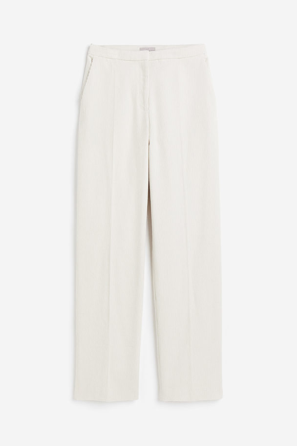 H&M Straight Trousers Light Beige