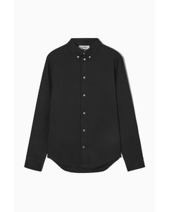 Brushed-cotton Tailored Shirt Black