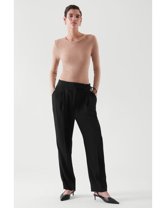 COS Tapered Trousers Black