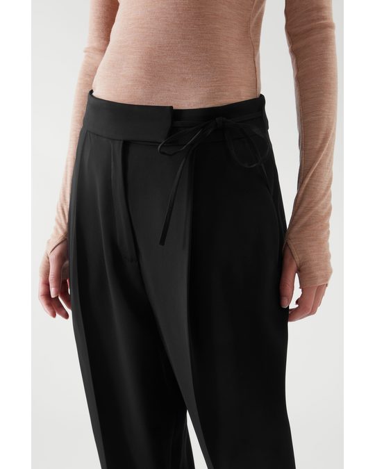 COS Tapered Trousers Black